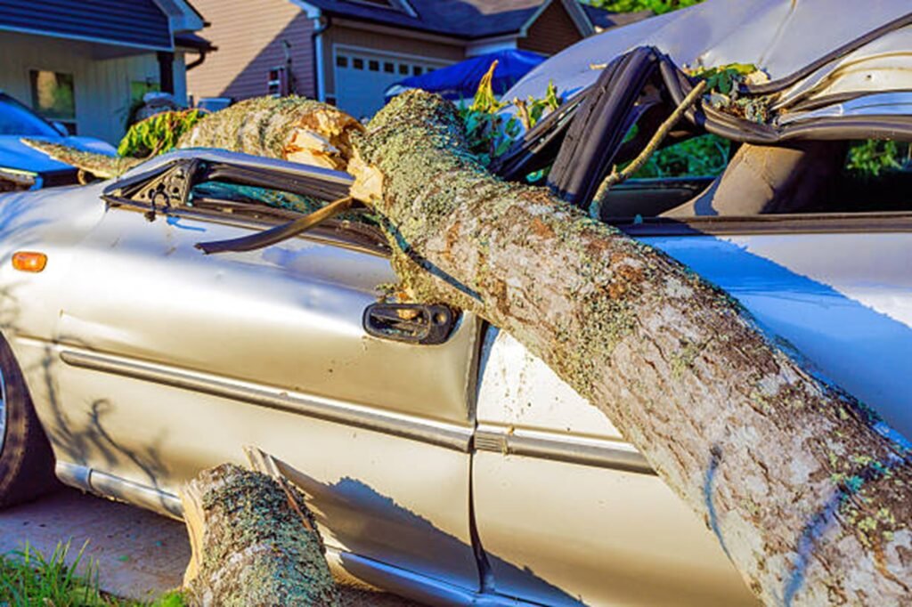Storm damage cleanup, removing fallen trees and debris after severe weather in Beachwood, OH